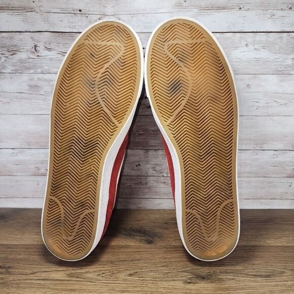 Nike Blazer Mid Team Red Maroon Suede White Big Swoosh Retro Shoes Size 10.5 - Picture 7 of 8